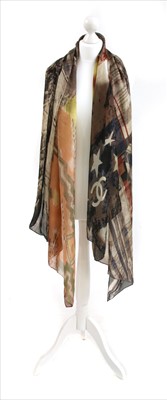 Lot 245 - A Chanel silk long scarf