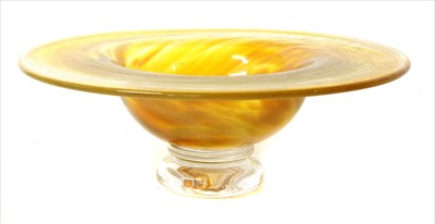 Lot 154 - A 20th century yellow art glass bowl