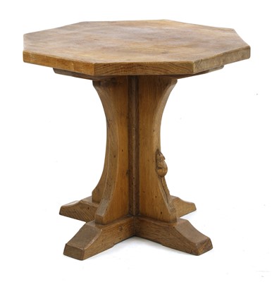 Lot 274 - A Robert 'Mouseman' Thompson octagonal oak table