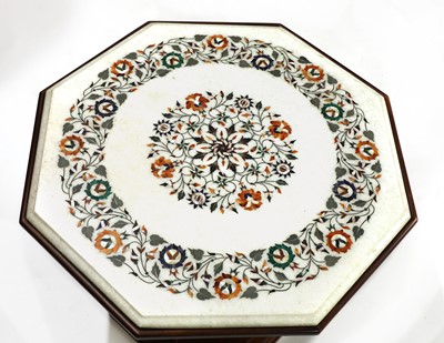 Lot 162 - A pietra dura marble octagonal table top