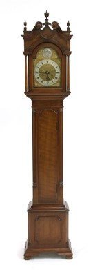 Lot 524 - A 1920s mahogany grandmother clock