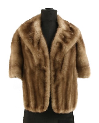 Lot 1106 - A brown mink fur shawl