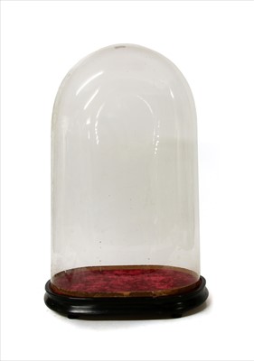 Lot 255 - An oval glass dome