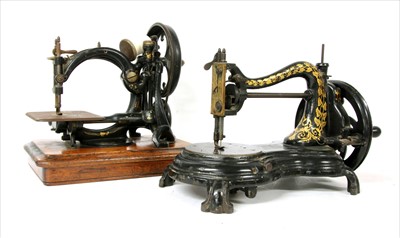 Lot 270 - Two Victorian iron sewing machines