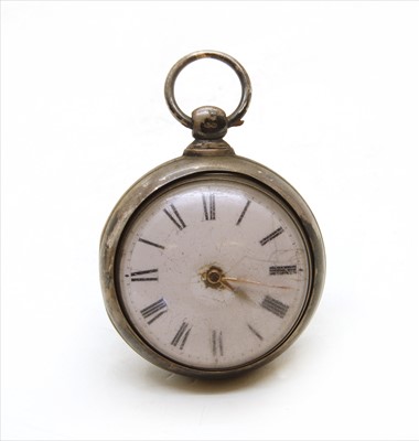 Lot 86 - A George IV silver pair cased pocket watch