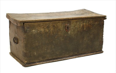 Lot 457 - An early oak chest