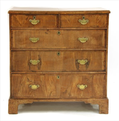 Lot 458 - A Queen Anne walnut chest of drawers