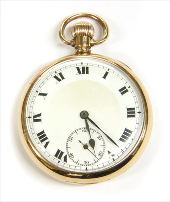 Lot 150 - A 9ct gold open-faced pocket watch