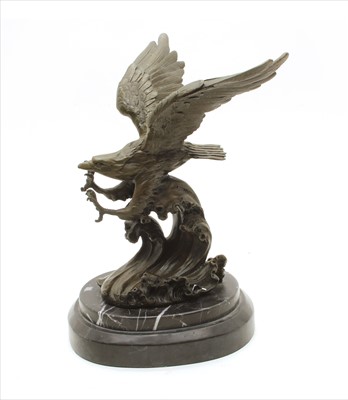 Lot 230 - A bronze study of an eagle
