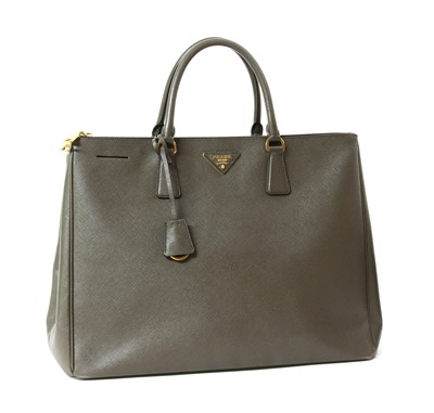 Lot 421 - A Prada Saffiano Lux Graphite leather bag