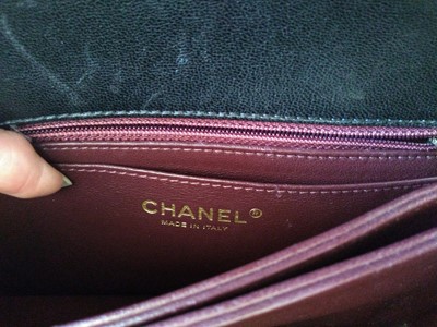 Lot 410 - A Chanel black chevron flap bag
