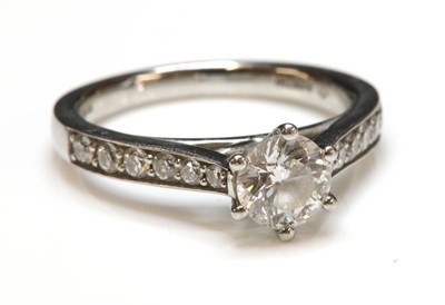 Lot 282 - A platinum single stone 'Canada Ice' diamond ring