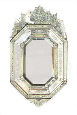 Lot 485 - A Venetian wall mirror