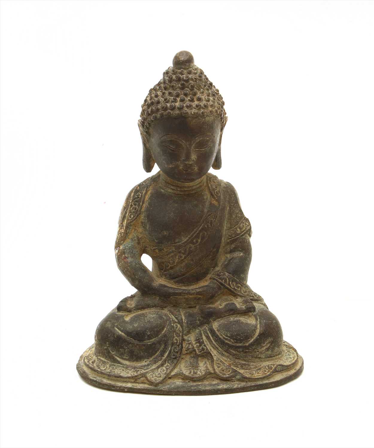 Lot 197 - A Chinese bronze buddha
