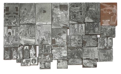 Lot 129 - 35 printing blocks for 'King Arthur and His Knights'