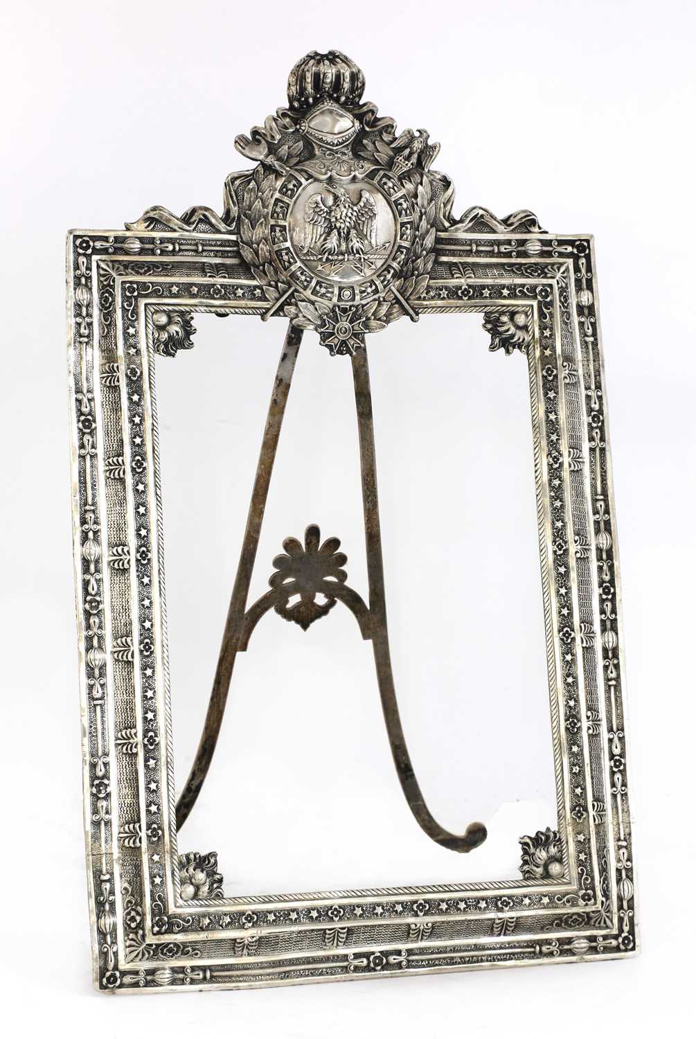 Lot 82 - A French First Empire white metal photograph frame