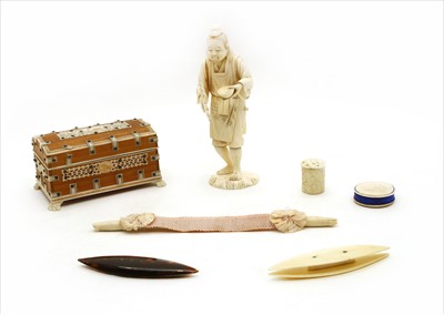 Lot 150 - Ivory and tortoiseshell items