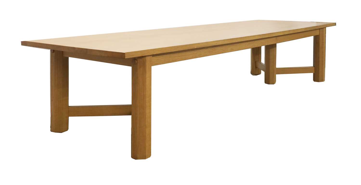 Lot 269 - A massive oak refectory table