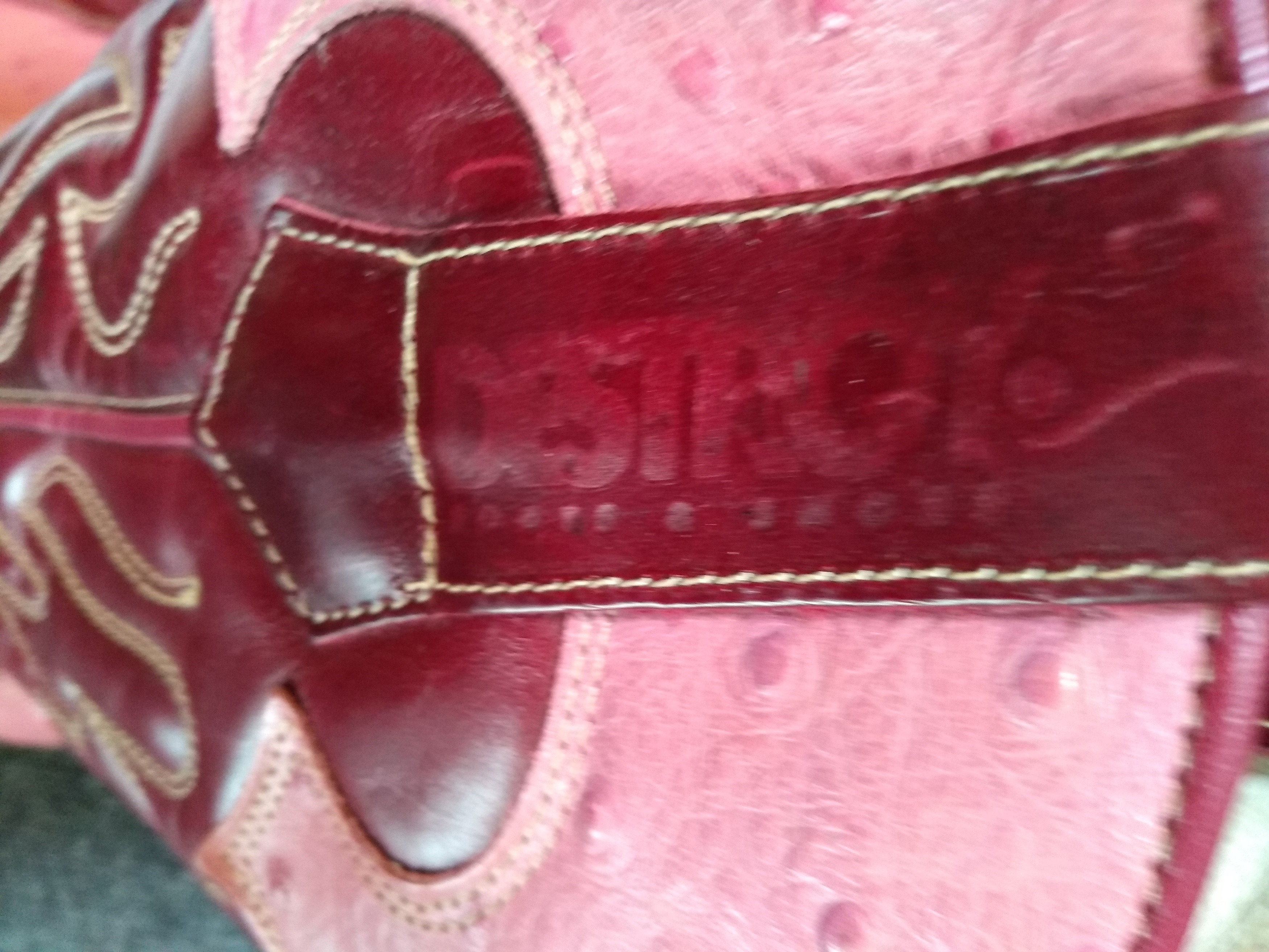 Pink best sale ostrich boots