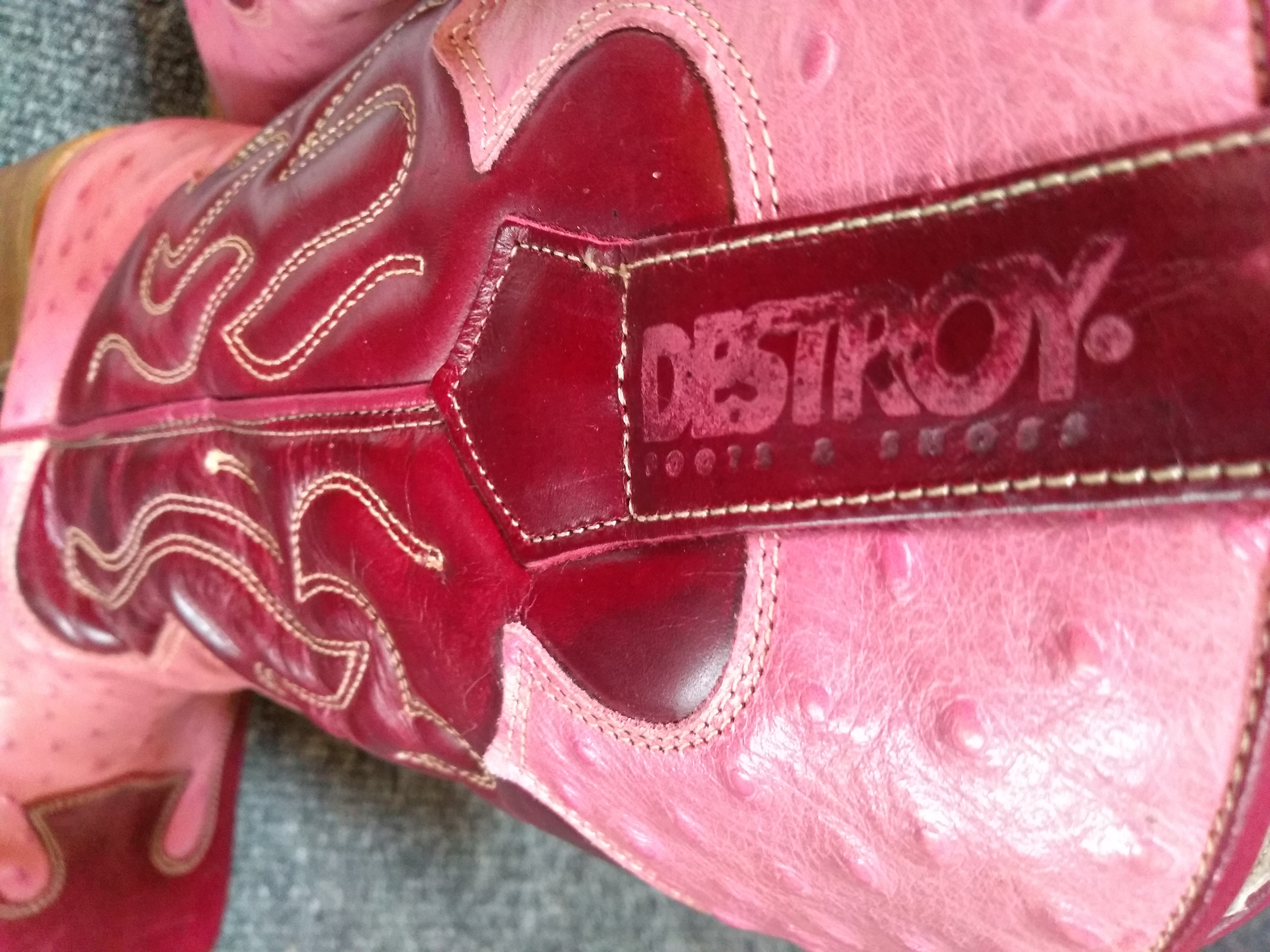 Pink sales ostrich boots