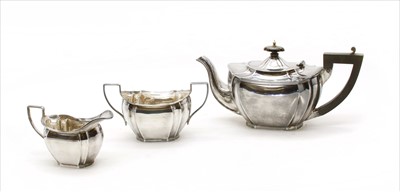 Lot 170 - An Edwardian three piece tea set