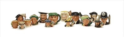 Lot 349 - A large collection of Royal Doulton miniature character jugs