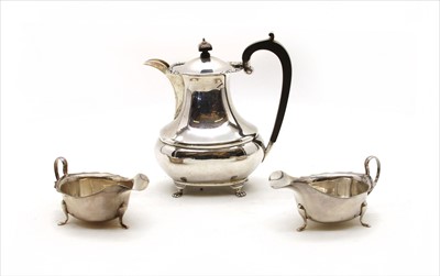 Lot 187 - Silver items: a coffee pot