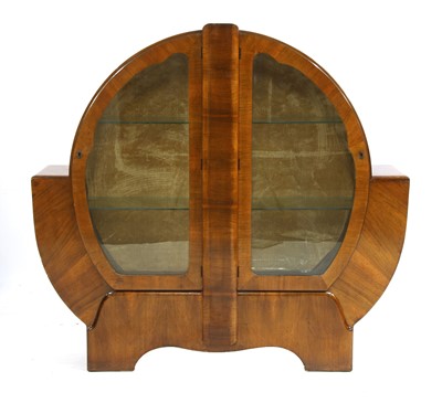 Lot 540 - An Art Deco walnut display cabinet