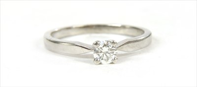Lot 70 - An 18ct white gold single stone diamond ring