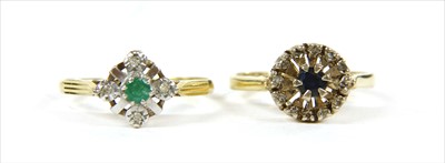 Lot 68 - An 18ct gold emerald and diamond ring