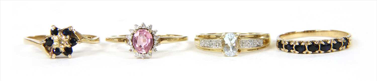Lot 40 - Four 9ct gold rings