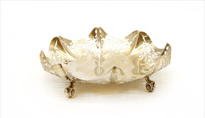 Lot 166 - A silver shallow dish