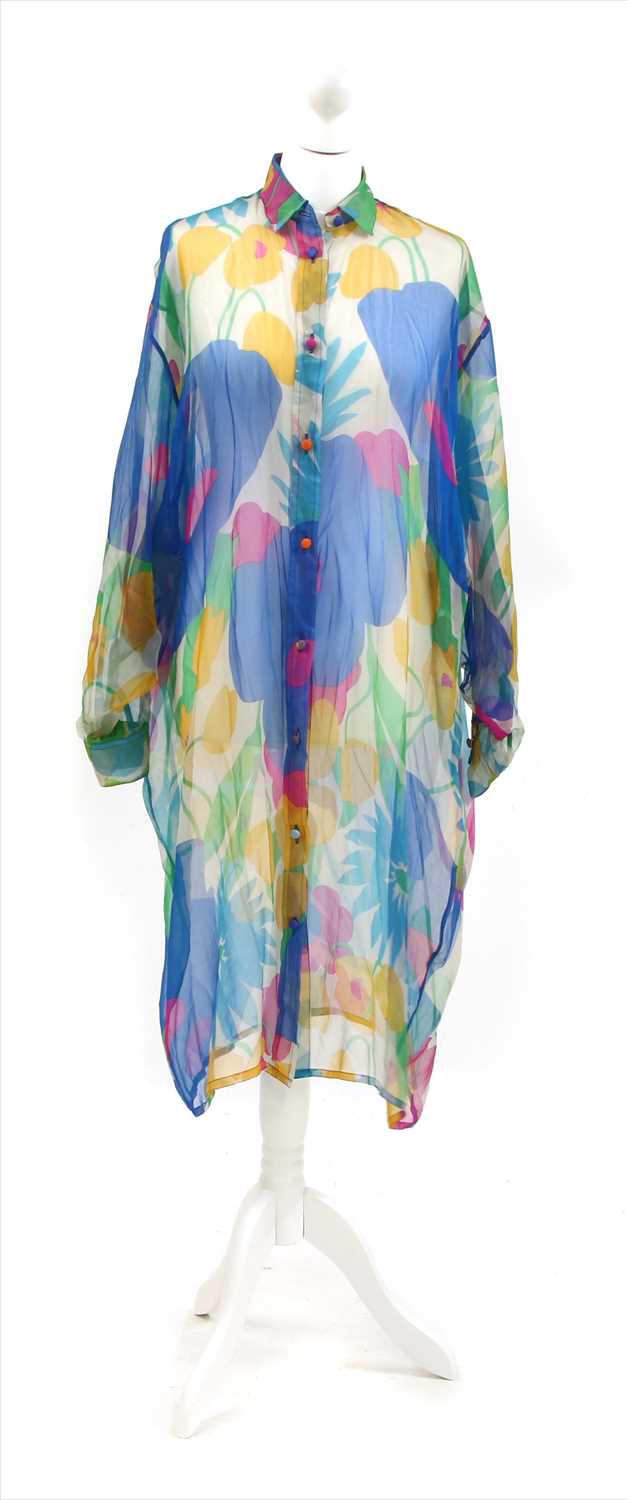 Lot 1078 - A Jasper Conran multicoloured silk long blouse