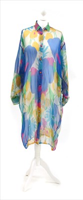 Lot 1078 - A Jasper Conran multicoloured silk long blouse