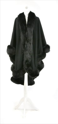 Lot 1104 - A long black wool cloak