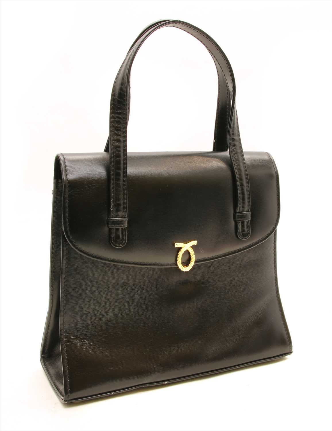 Lot 1013 - A Launer black leather handbag