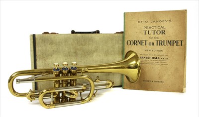 Lot 240 - A brass trumpet