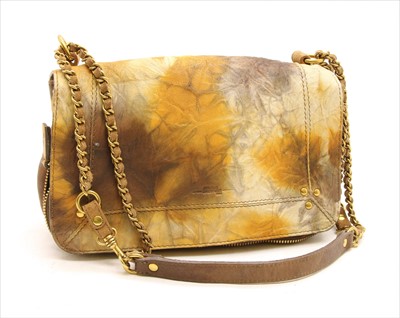 Lot 1018 - A Jerome Dreyfuss tan and multicolour leather Bobi shoulder bag