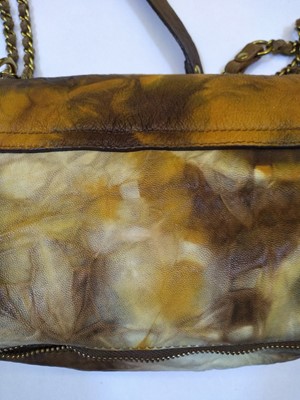Lot 1018 - A Jerome Dreyfuss tan and multicolour leather Bobi shoulder bag