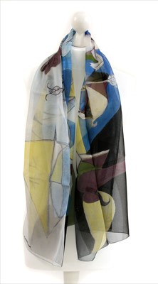 Lot 1127 - An Ungaro blue silk scarf and a Picasso Collection silk scarf