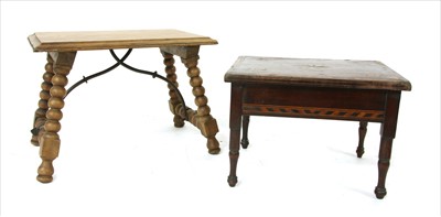 Lot 237 - An apprentice piece mahogany and inlaid table