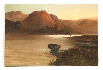Lot 329 - W Richards (British, 19th Century), Kilchurn Castle, Loch Awe, oil on canvas