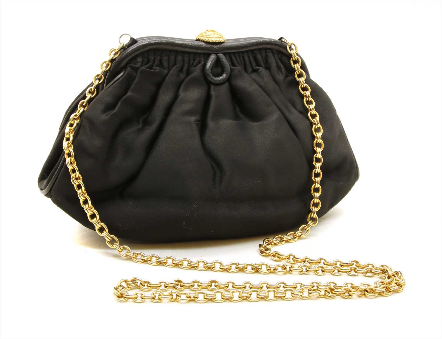 Chanel black satin evening bag Clearance