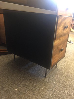Lot 550 - A contemporary metal and wood desk