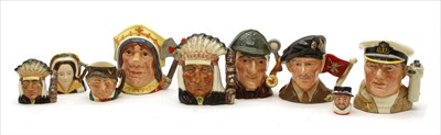 Lot 274 - A large collection of Royal Doulton character jugs of varying sizes (Qty.)