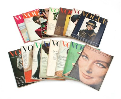 Lot 1253 - A collection of Vogue magazines, 1964