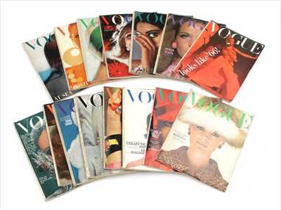 Lot 1255 - A collection of Vogue magazines, 1966