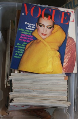 Lot 1259 - A collection of Vogue magazines, from 1970's