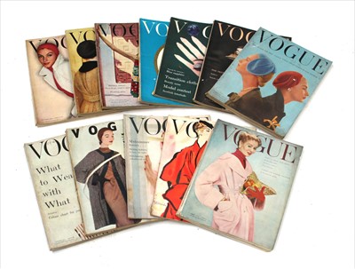 Lot 1260 - A collection of Vogue magazines, 1951-1956