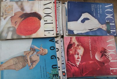 Lot 1260 - A collection of Vogue magazines, 1951-1956